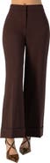 IVONNE Straight-Leg Culotte Pants with Wide Hem