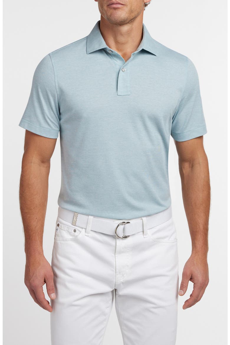 Connery Cotton Polo, Main, color, BEACH GLASS