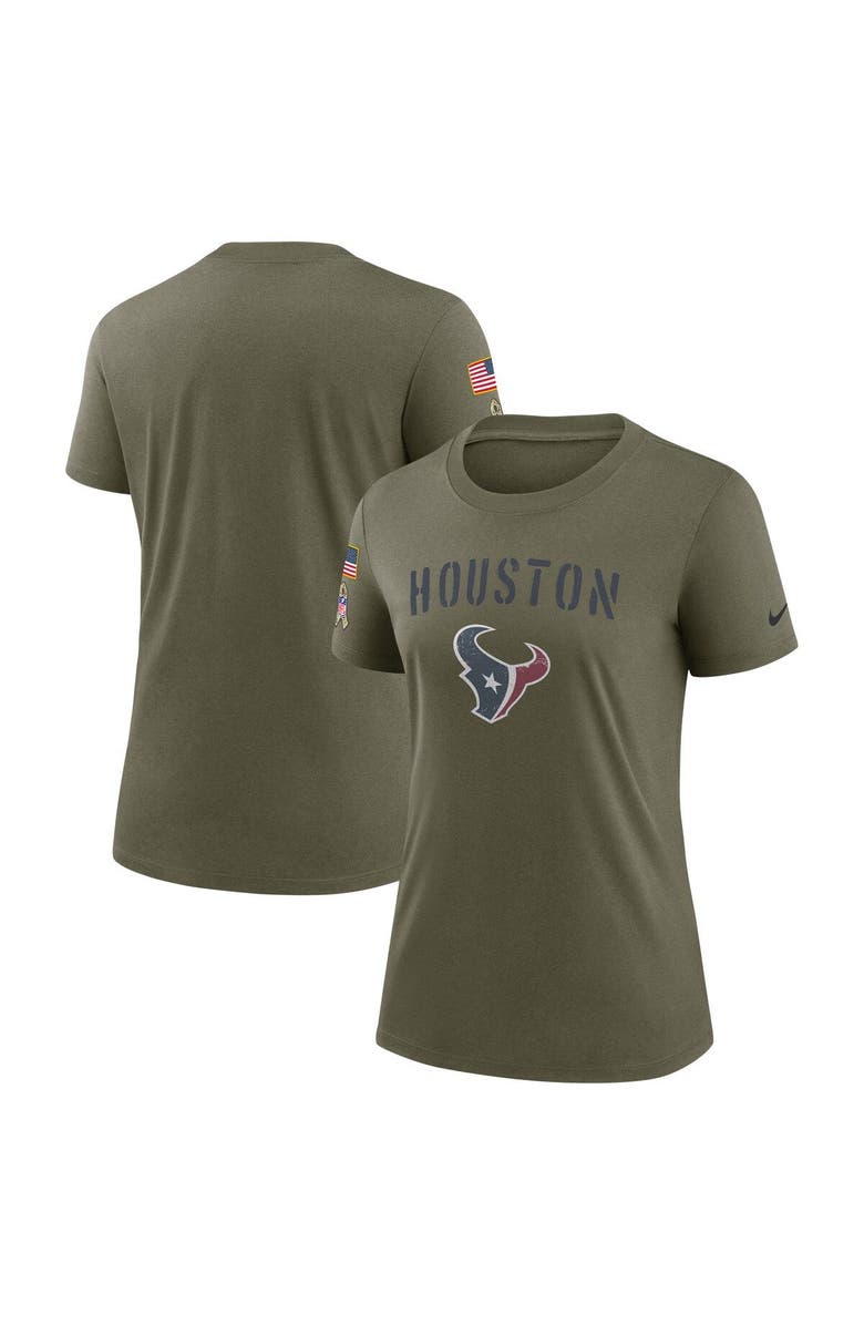 Nike Women's Nike Olive Houston Texans 2022 Salute To Service Legend T-Shirt, Main, color,