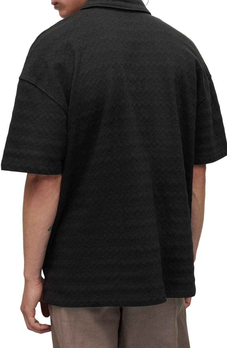 AllSaints Rafa Oversize Pointelle Polo, Alternate, color,