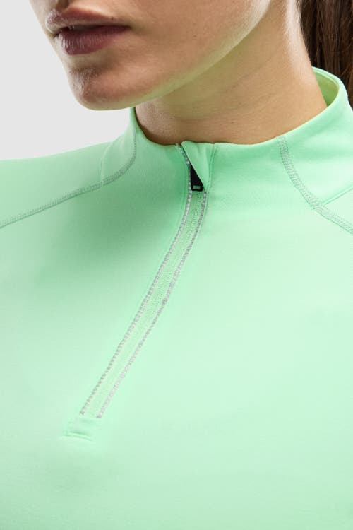 Peloton Active Brushed Jersey ¼ Zip In Green