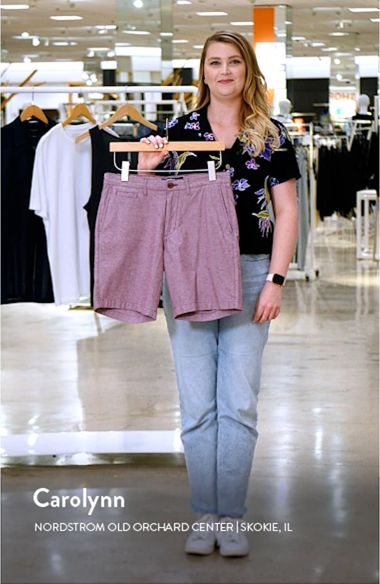 Cotton Stretch Chambray Shorts, sales video thumbnail