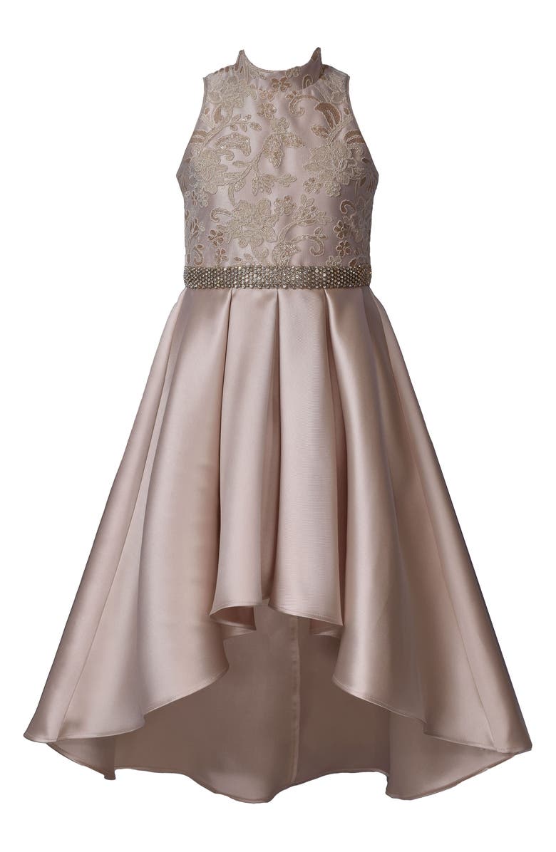 Iris & Ivy Kids' Beaded Embroidery High-Low Dress, Main, color, 