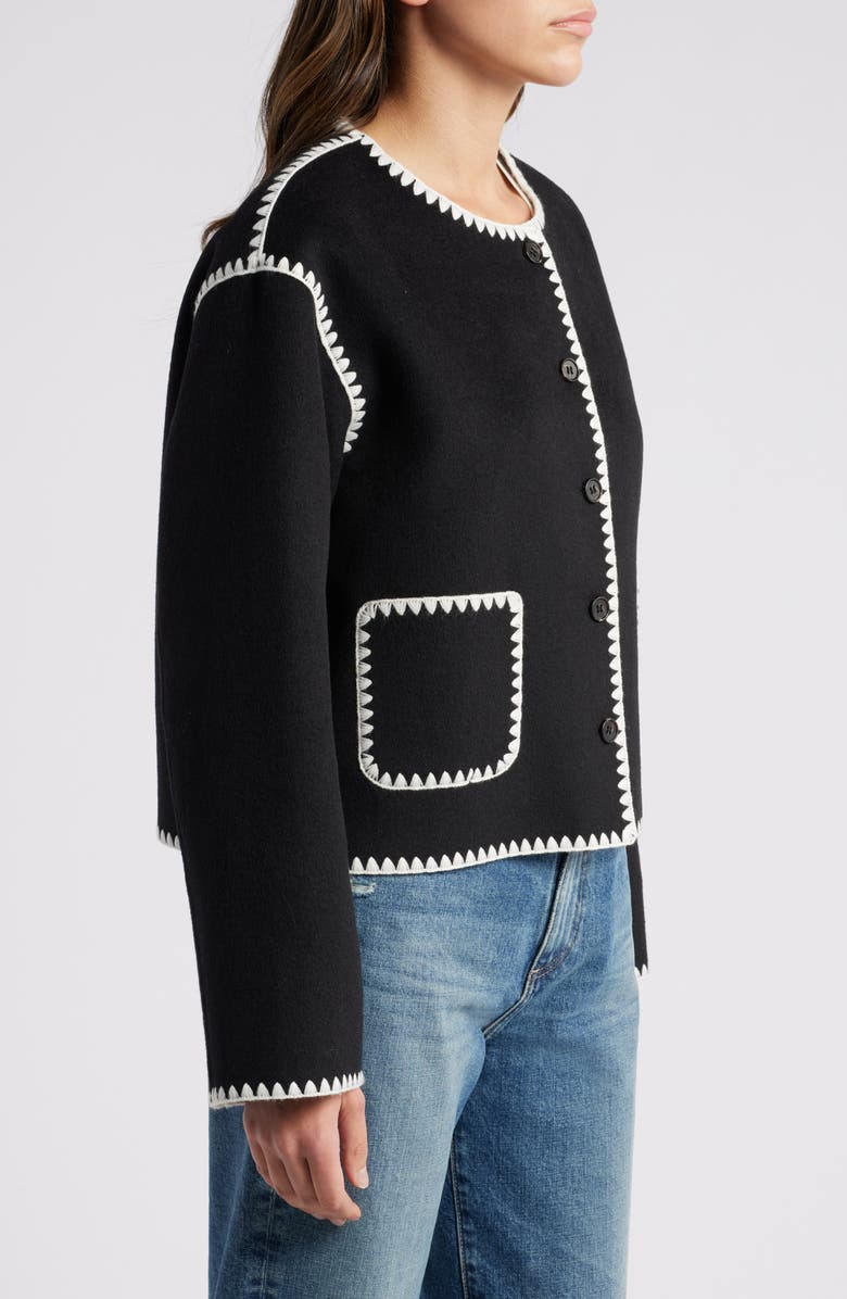 Rails Melanie Embroidered Detail Wool Blend Jacket, Alternate, color, 