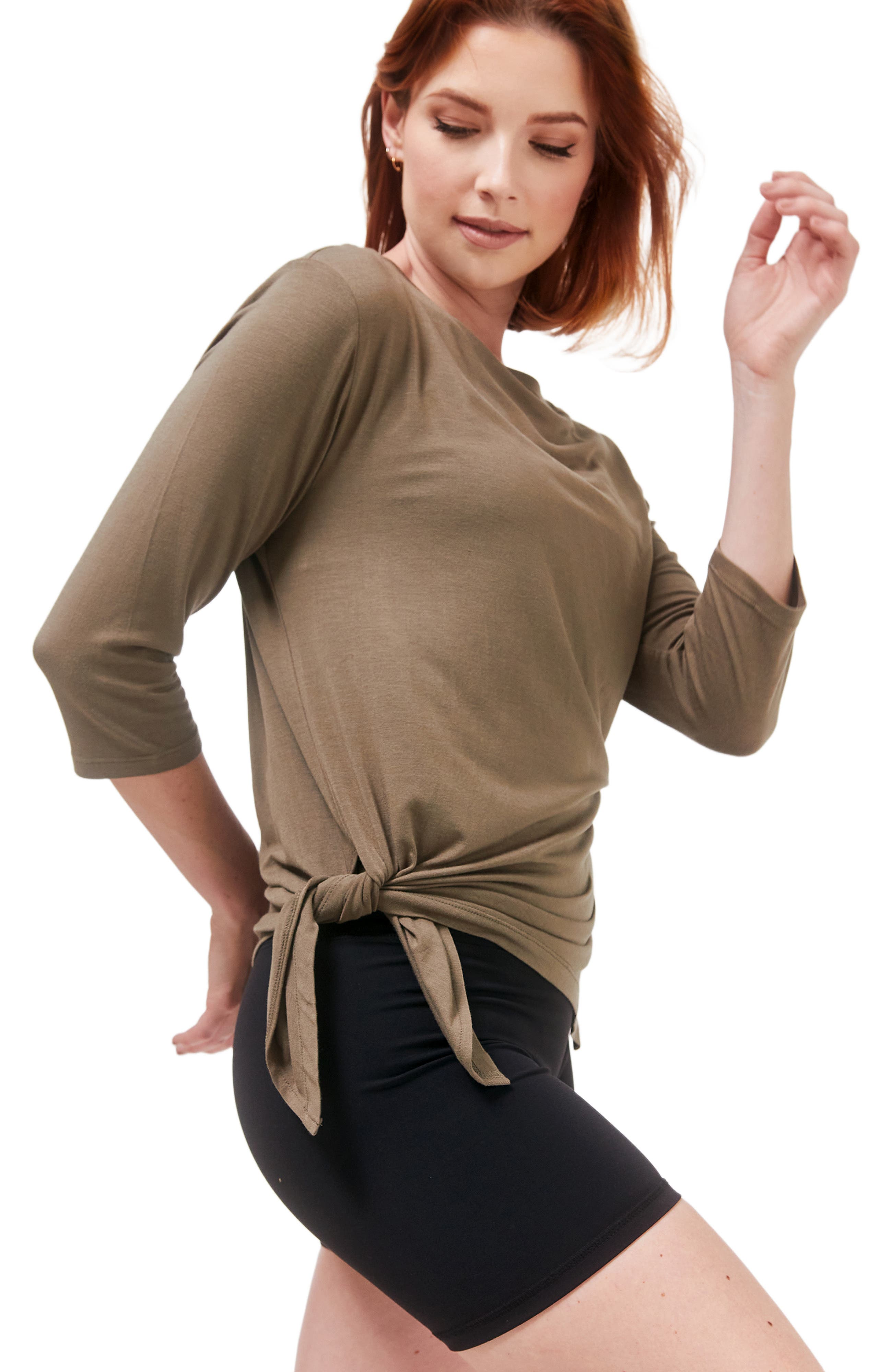 Anen Side Tie 3/4 Sleeve Top - image 4