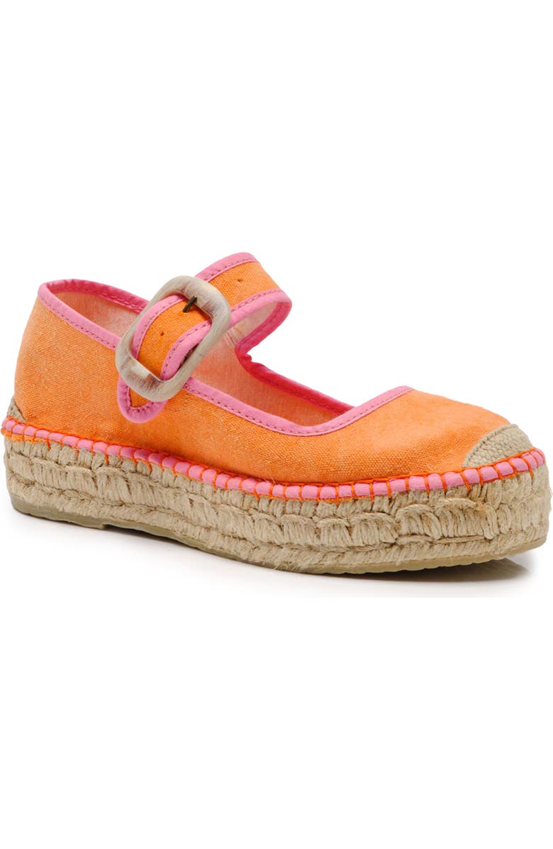 Free People Surfside Platform Espadrille, Main, color, Orange Crush