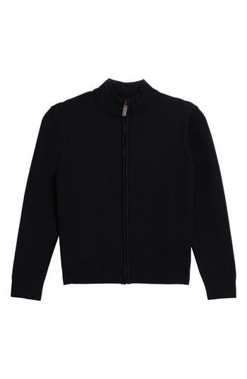 X-ray Xray Kids' Full Zip Cardigan Sweater In Black