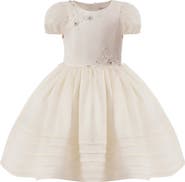 Tulleen Embroidered Pleated Dress