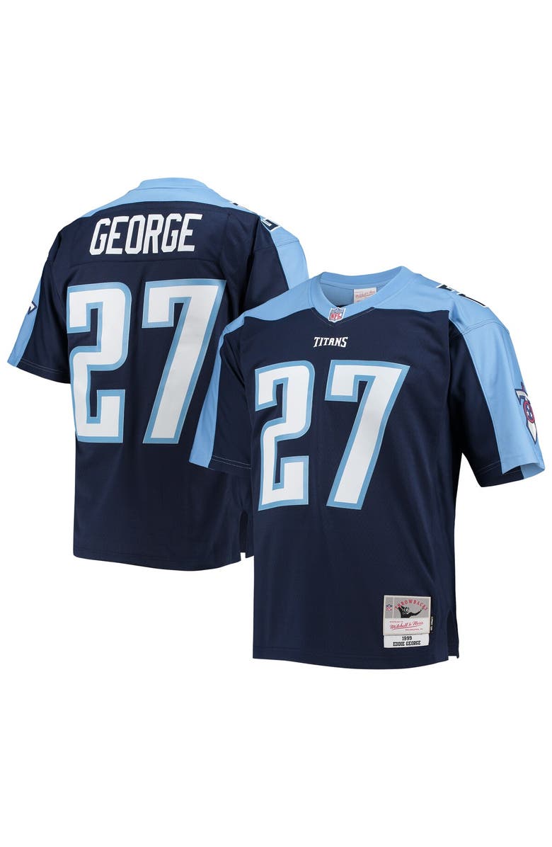 Mitchell & Ness Men's Mitchell & Ness Eddie George Navy Tennessee Titans Legacy Replica Jersey, Main, color,