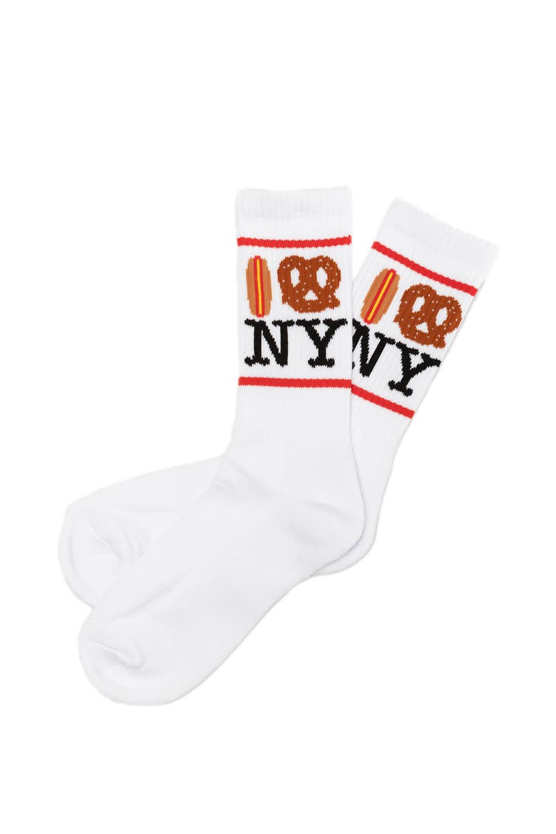 NY Crew Socks, Alternate, color, HOT DOG/ PRETZEL
