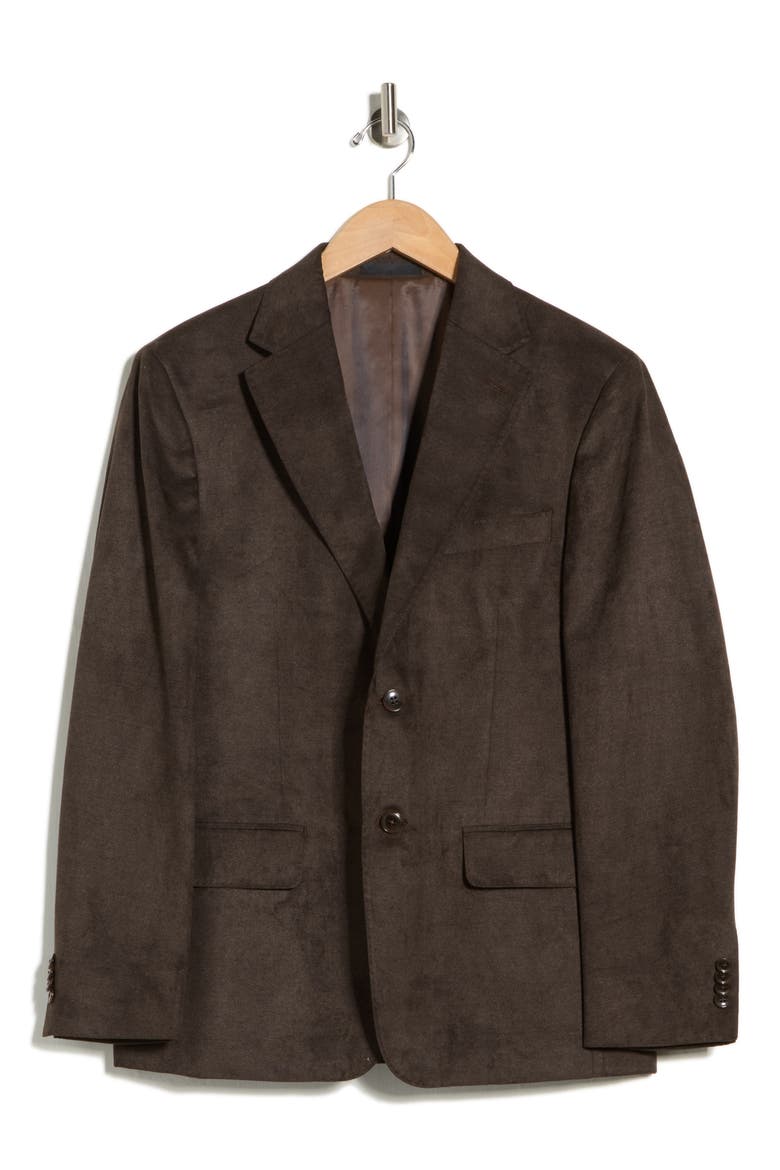 Notch Lapel Blazer, Alternate, color, BROWN