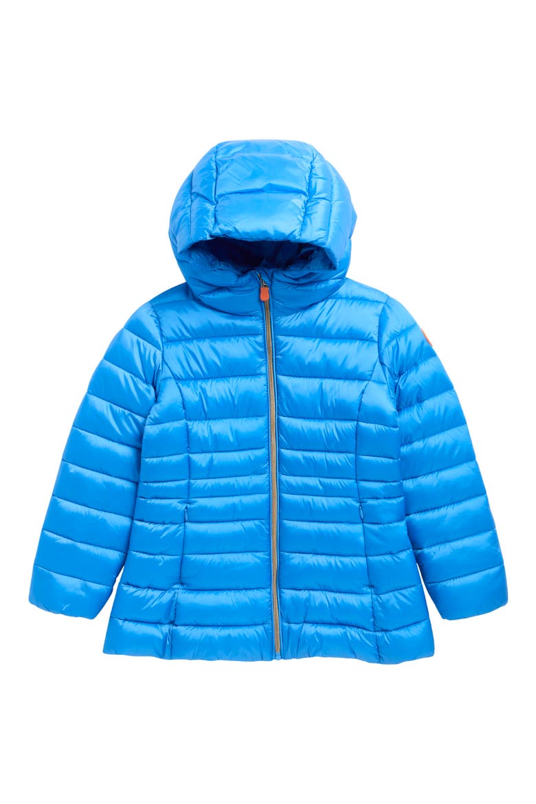 Kids' Maggy Hooded Puffer Jacket, Main, color, CERULEAN BLUE