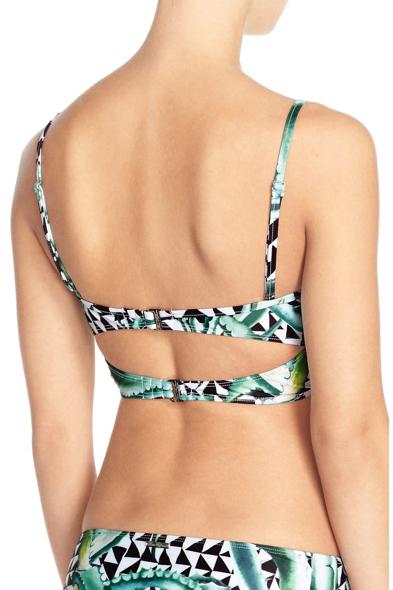 'Cami' Underwire Bikini Top, Alternate, color, GREEN