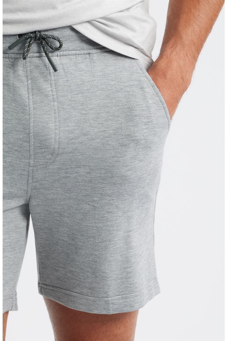 Lightweight Fleece Sweat Shorts, Alternate, color, HEATHER GREY