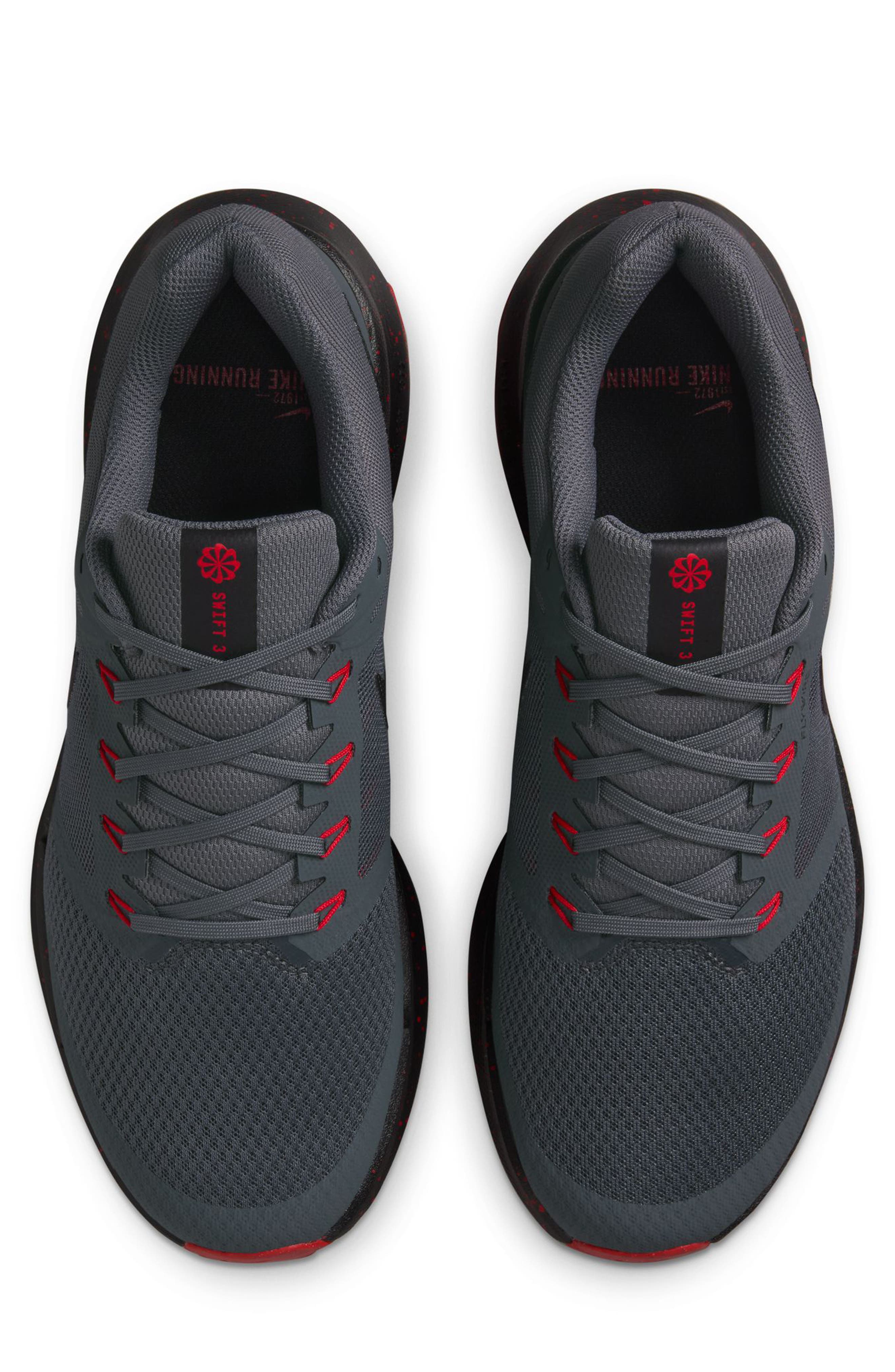 Nike Run Swift 3 Running Shoe, Alternate, color, Dark Grey/ Black/ Red