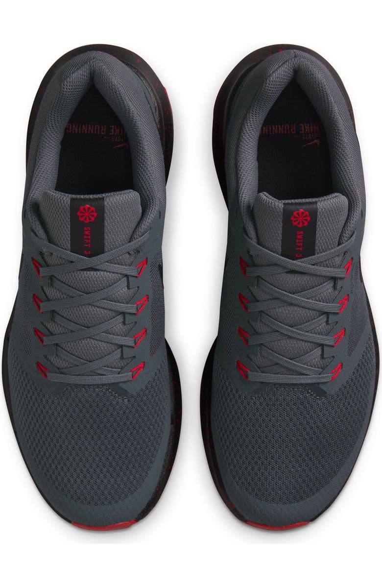 Nike Run Swift 3 Running Shoe, Alternate, color, Dark Grey/ Black/ Red