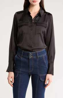 Derek Lam 10 Crosby Lorena Pocket Button-Up Shirt