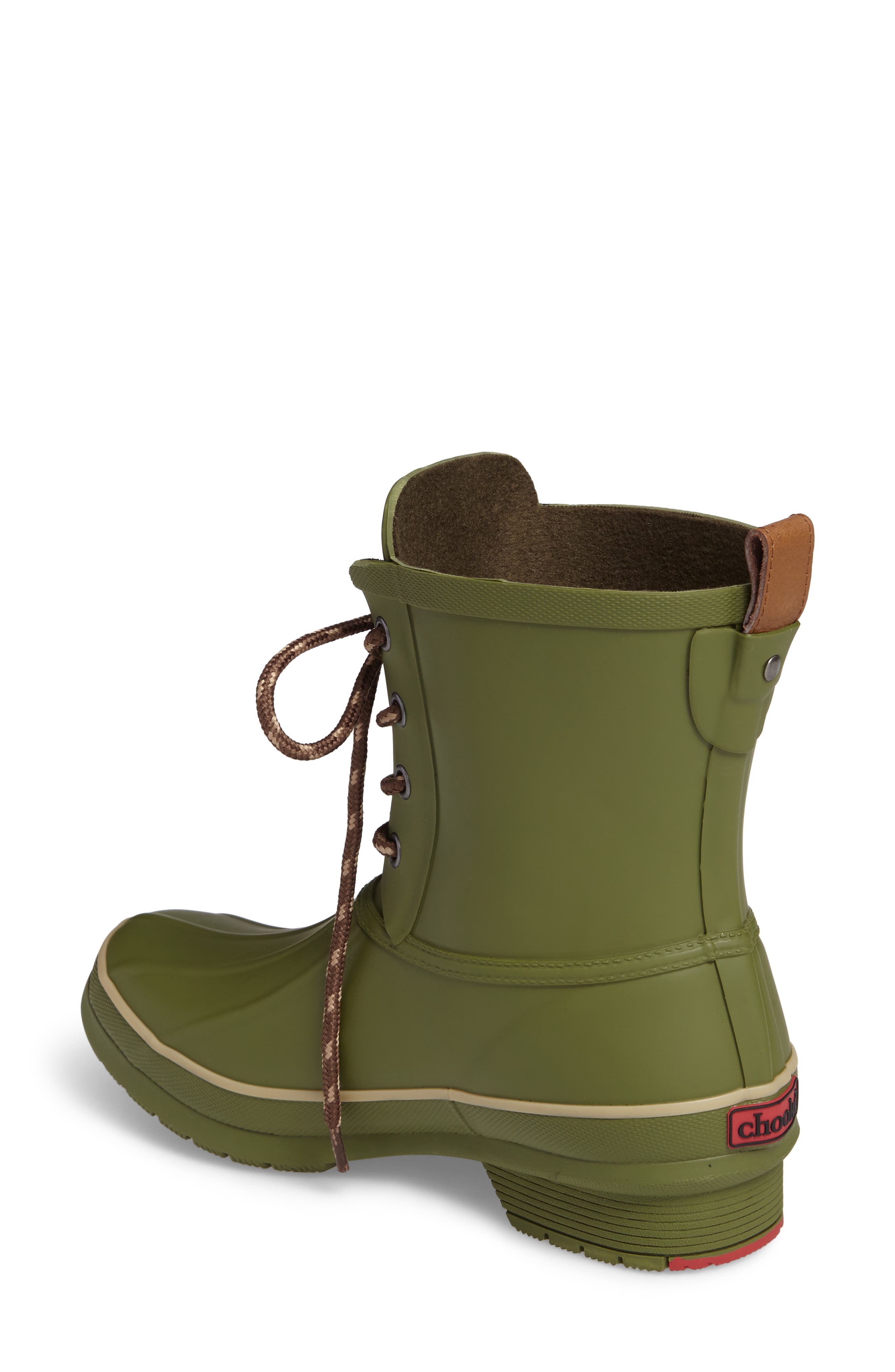 Classic Lace-Up Duck Boot, Alternate, color, OLIVE