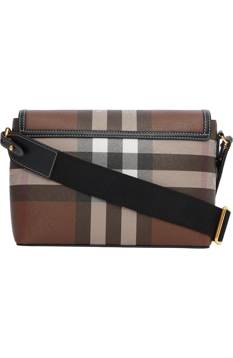 Burberry Medium Note Check & Leather Crossbody Bag, Alternate, color,
