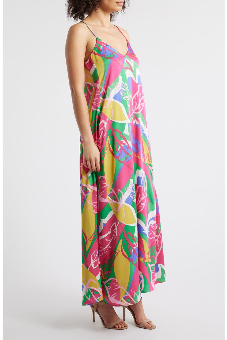 Printed Maxi Sundress, Alternate, color, RASBERRY FLORAL