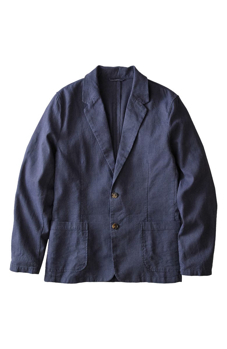 Marine Layer Hemp Blend Blazer, Alternate, color, Navy