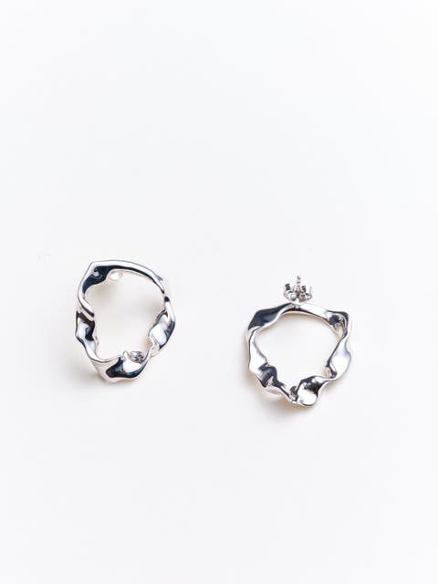 Nicola Beaten Round Earrings