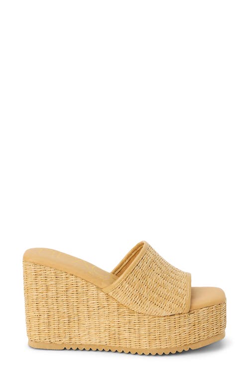 Beach By Matisse Marche Platform Wedge Slide Sandal In Tan