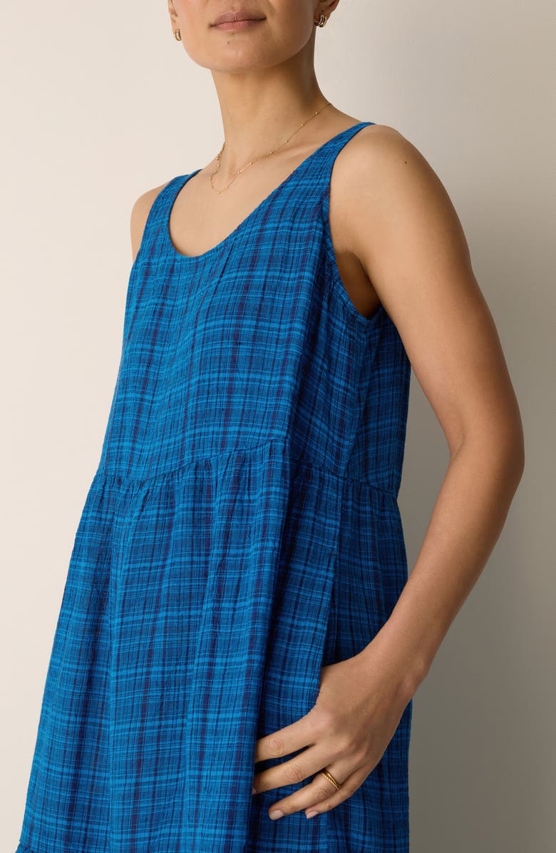 Eileen Fisher Sleeveless Scoop Neck Organic Cotton Dress, Alternate, color,