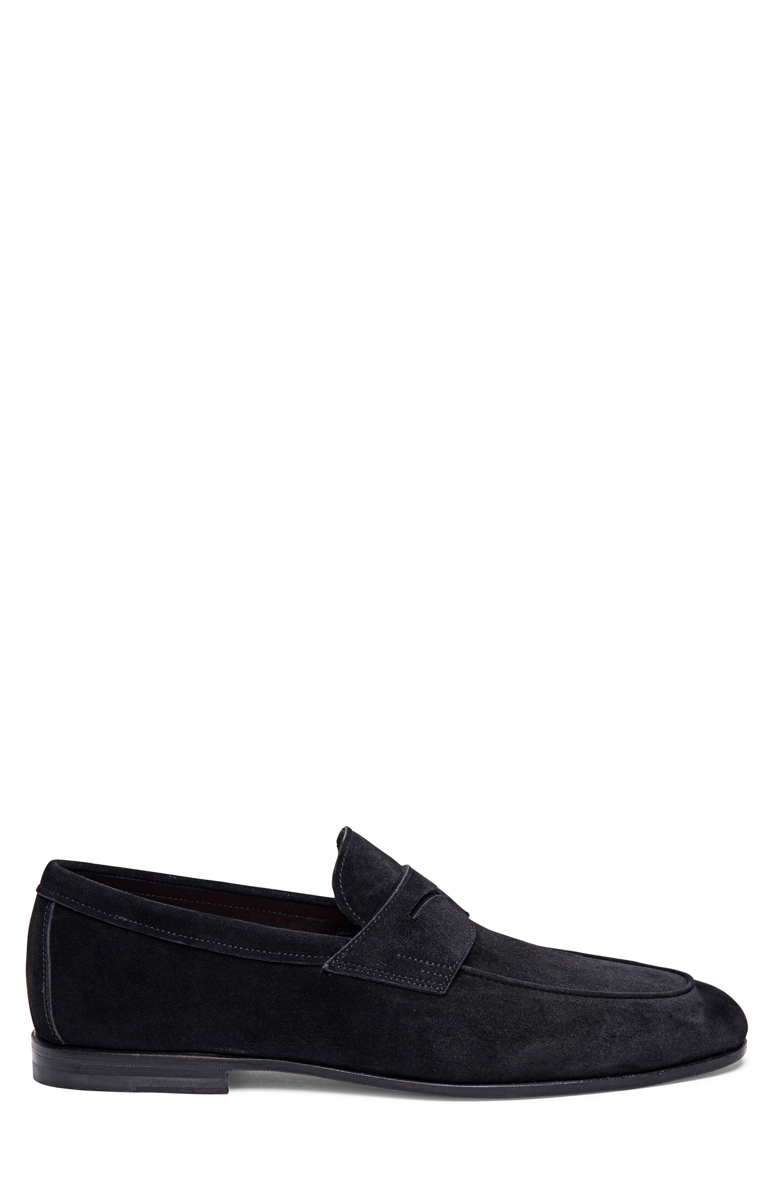 Santoni Carlos Penny Loafer, Alternate, color, Black