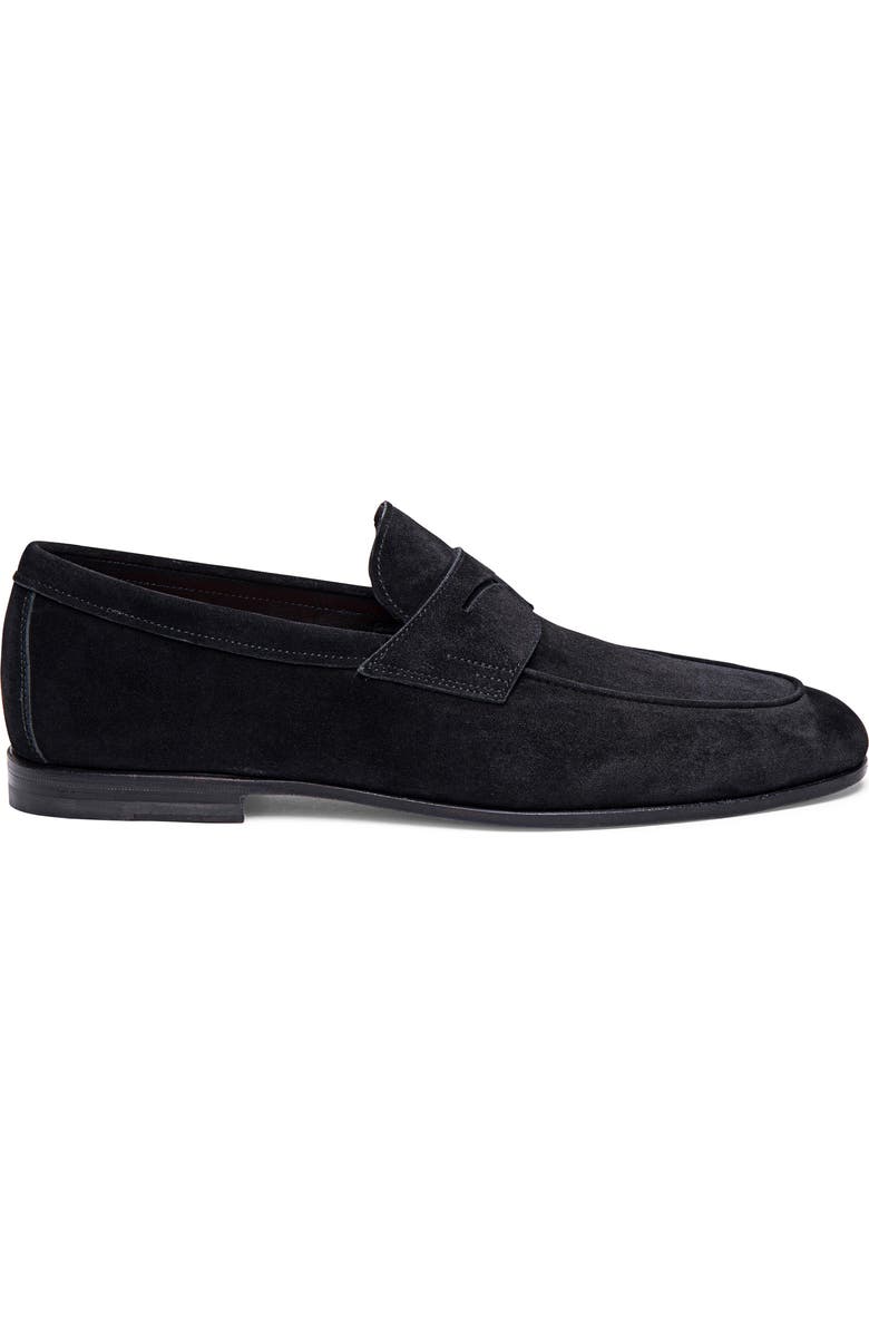 Santoni Carlos Penny Loafer, Alternate, color, Black