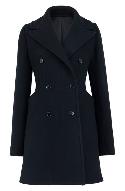 Curved Pocket Double Face Wool Coat