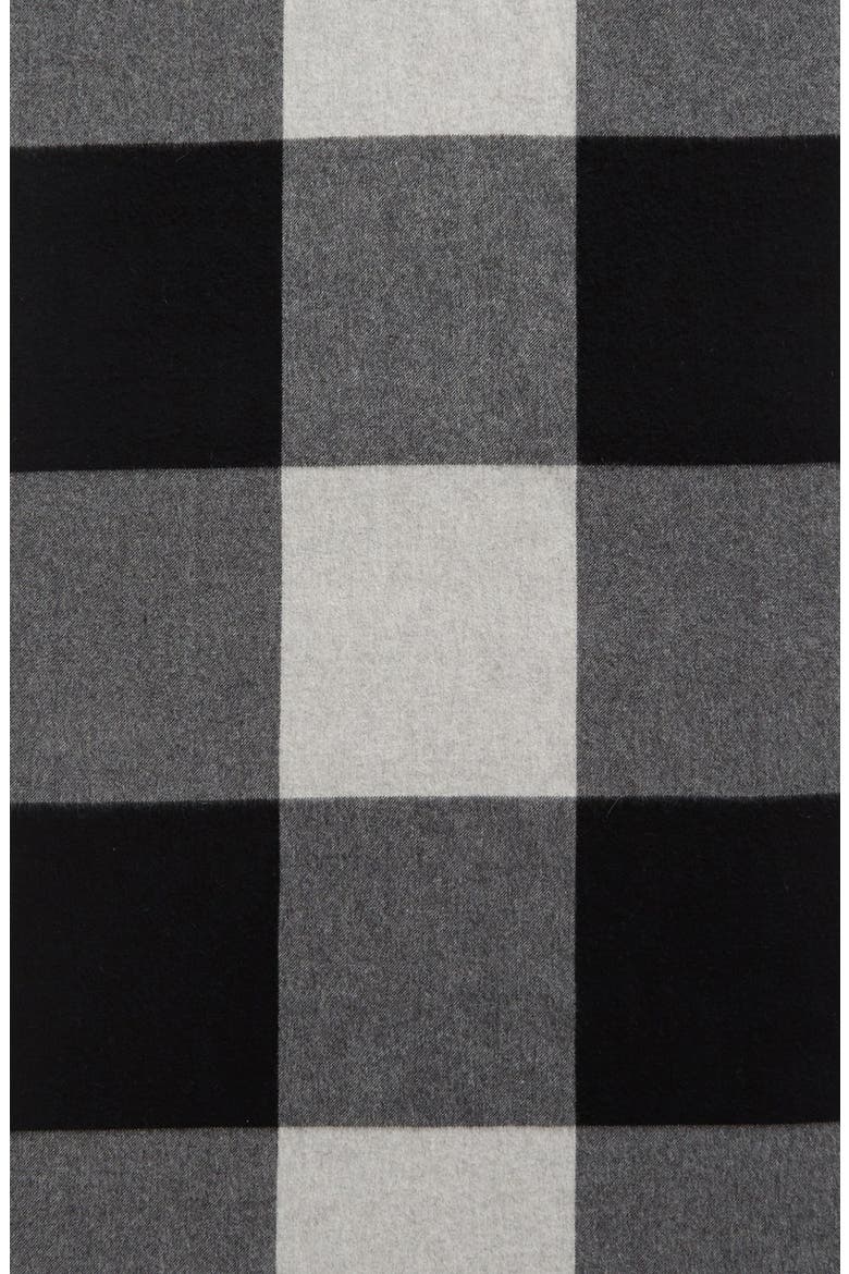 Plaid Cashmere Wrap, Alternate, color, BLACK COMBO