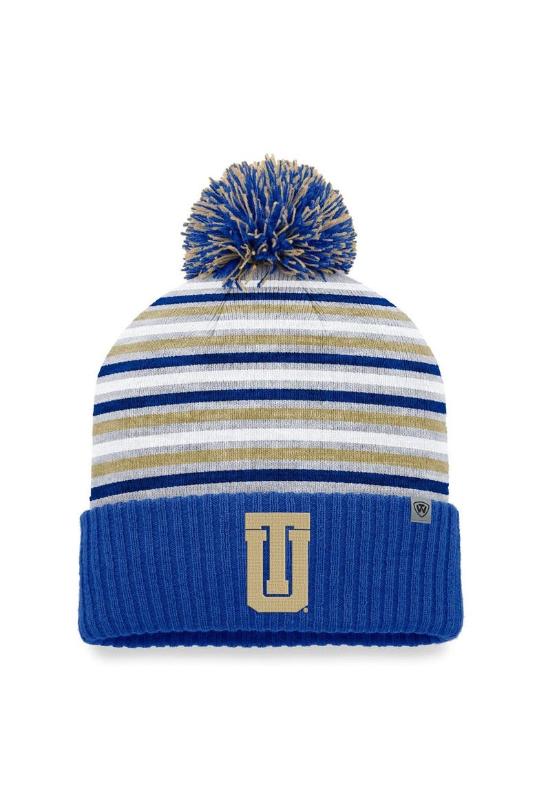 Men's Top of the World Royal Tulsa Golden Hurricane Dash Cuffed Knit Hat with Pom, Main, color, Royal