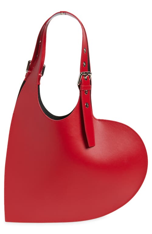Coperni Red Belt Heart Tote In Red