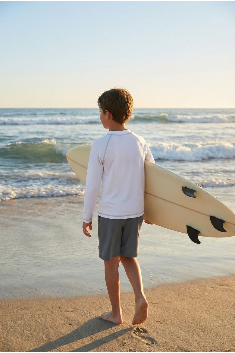 Boys UPF 50+ Long Sleeve Rashguard, Alternate, color, Yellow