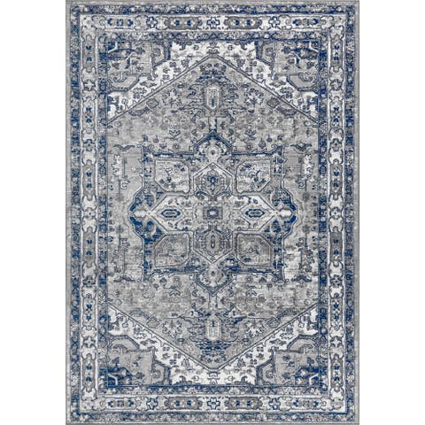 Modern Persian Vintage Medallion Area Rug