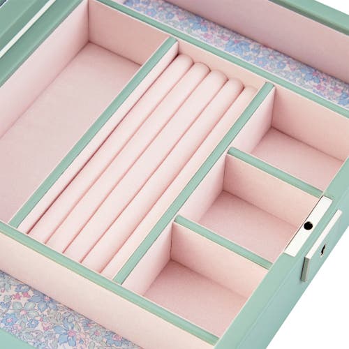 Wolf Liberty Medium Jewelry Box In Green
