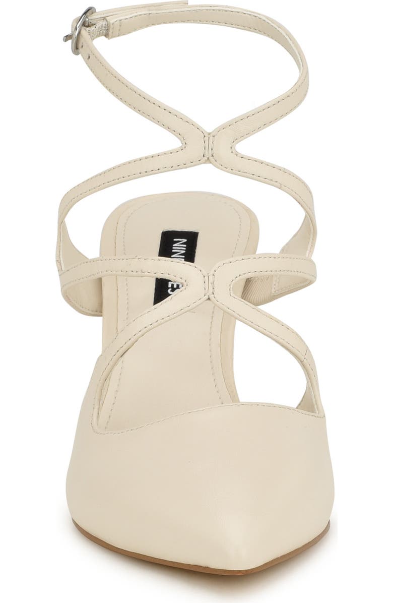 Nine West Maes Ankle Strap Pointed Toe Pump, Alternate, color, Ivory