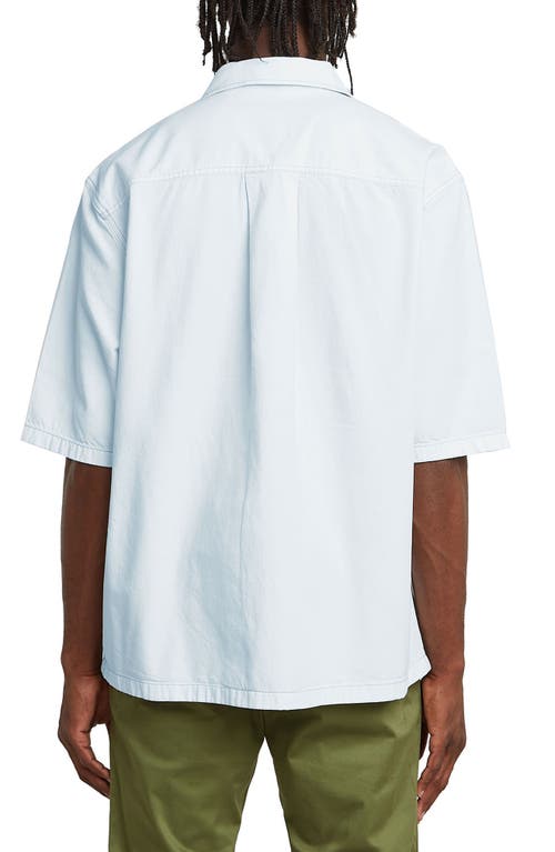 G-star Track Relaxed Fit Organic Cotton Camp Shirt In Blue