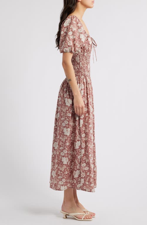 Faithfull The Brand Beatrice Floral Print Cotton Midi Dress In Sun Flora
