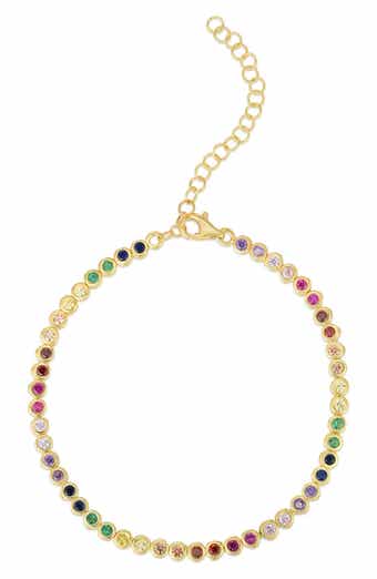 SPHERA MILANO 14k Yellow Gold Vermeil Cubic Zirconia Tennis Bracelet