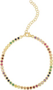 SPHERA MILANO 14k Yellow Gold Vermeil Cubic Zirconia Tennis Bracelet
