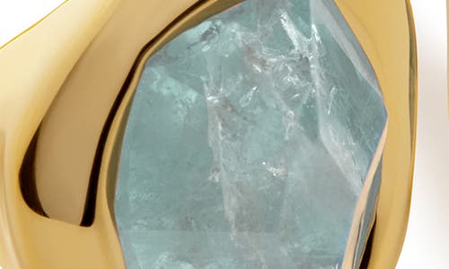 Monica Vinader Odyssey Aquamarine Open Ring In Multi