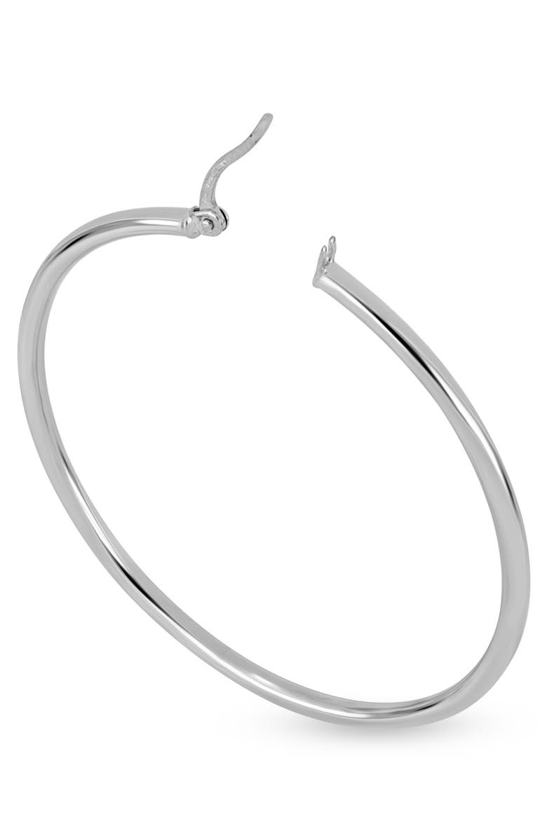 Bony Levy 14K Gold Hoop Earrings, Alternate, color, White Gold