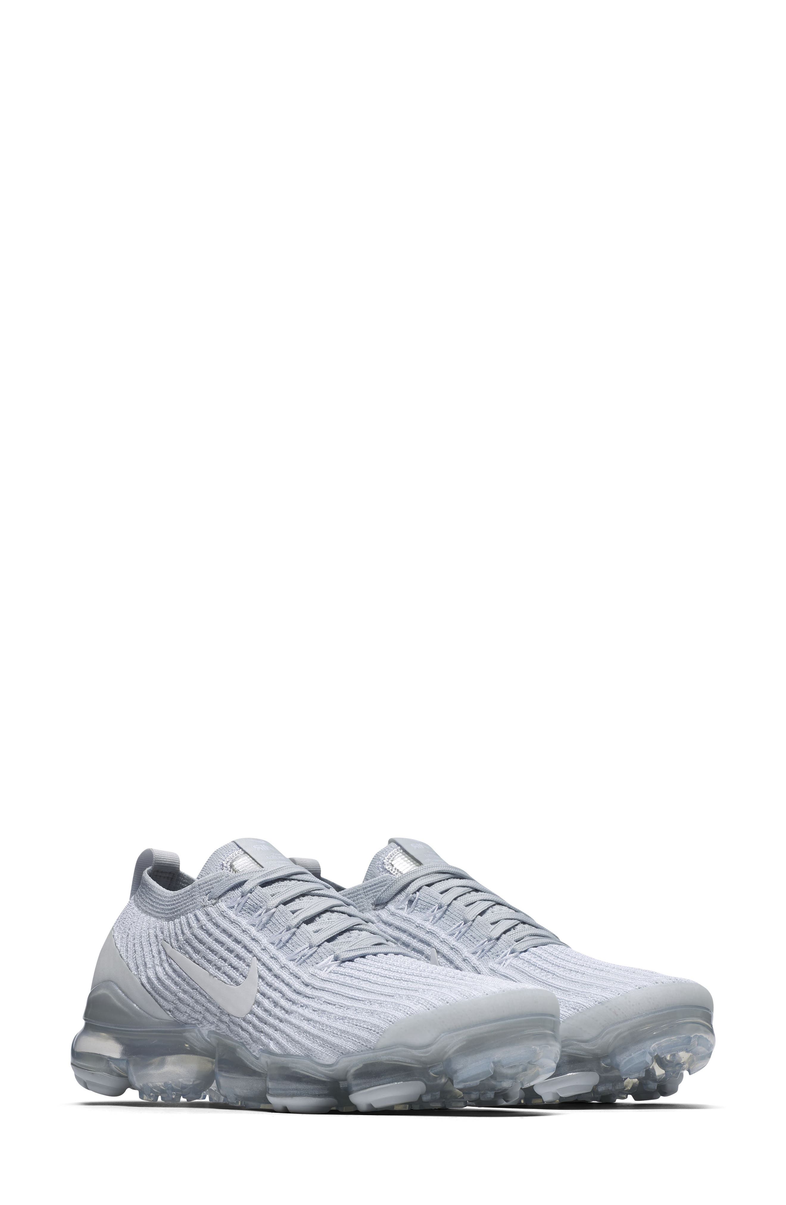 Air VaporMax Flyknit 3 Sneaker, Main, color, WHITE/ WHITE/ PURE PLATINUM