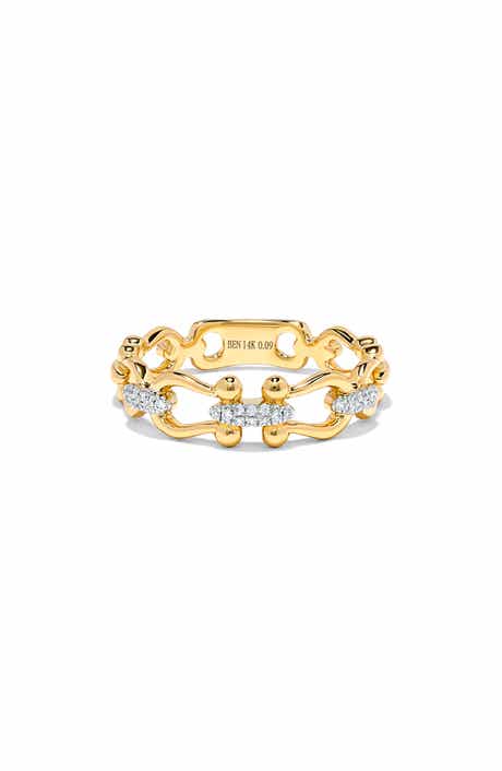 H.J. Namdar 14K Yellow Gold Diamond Rope Band Ring - 0.59ct.