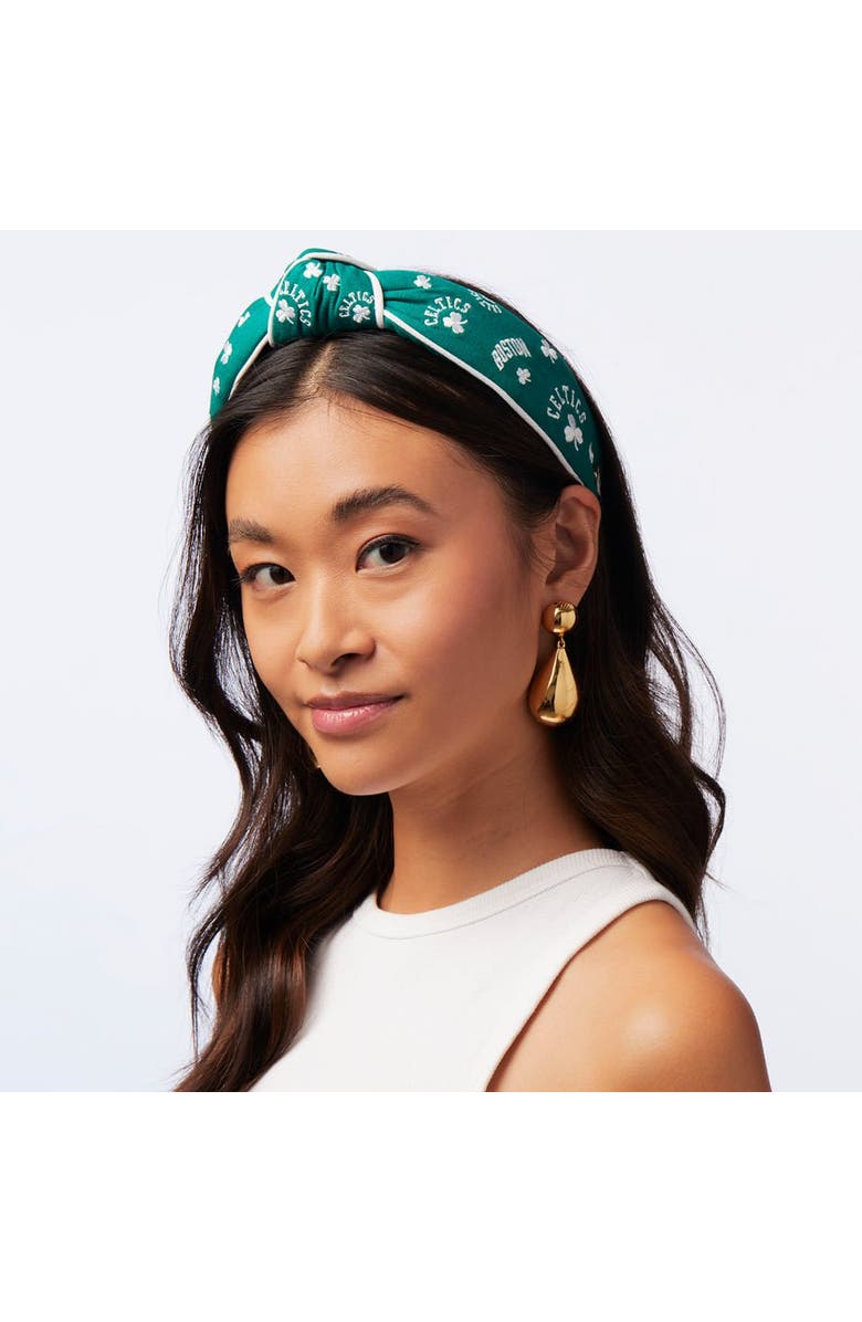 Lele Sadoughi NBA Boston Celtics Embroidered Headband, Alternate, color, 
