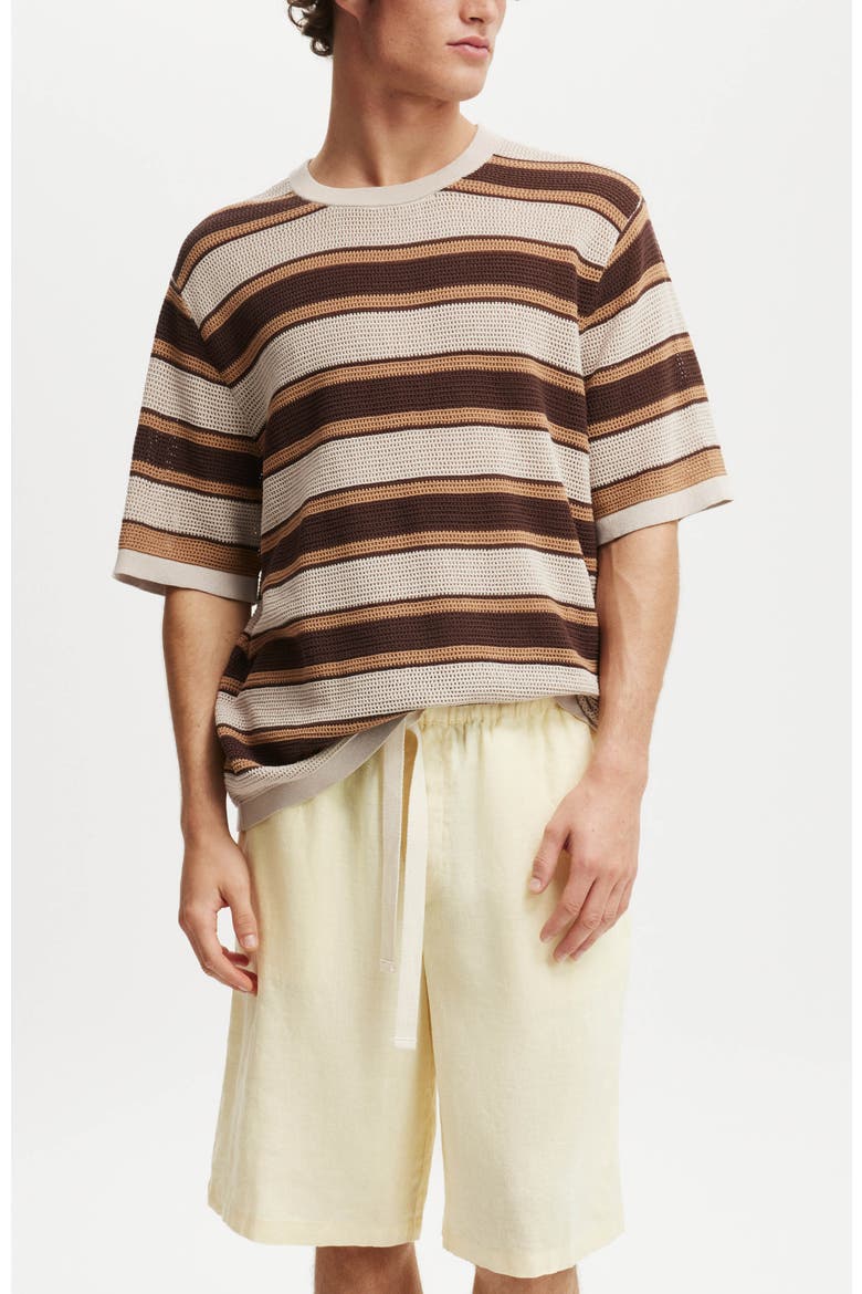 Men's Baggy Linen Short, Alternate, color, Yellow