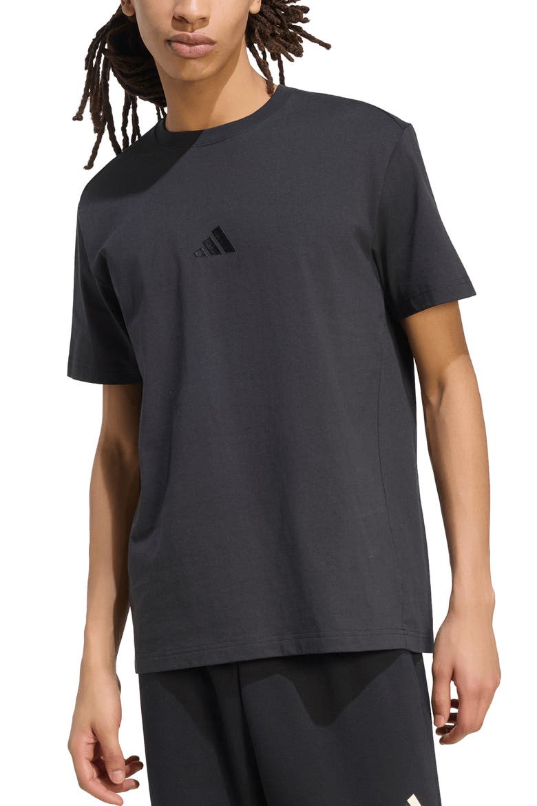 3-Bar Logo Cotton T-Shirt, Main, color, BLACK