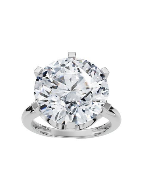 Certfied 6Ct Diamond Engagement Ring Solitaire 14k Gold Lab Grown